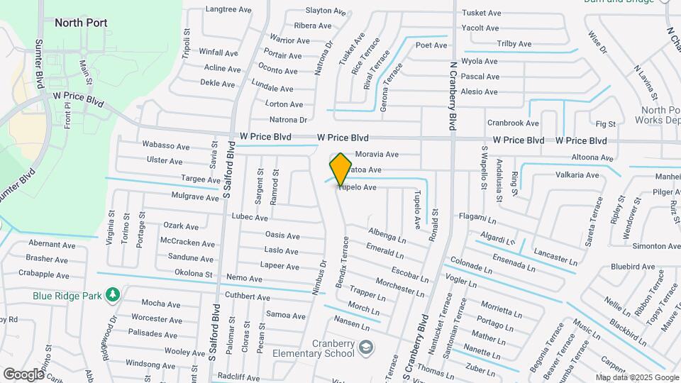 3465 Tupelo Ave Map and Location Details