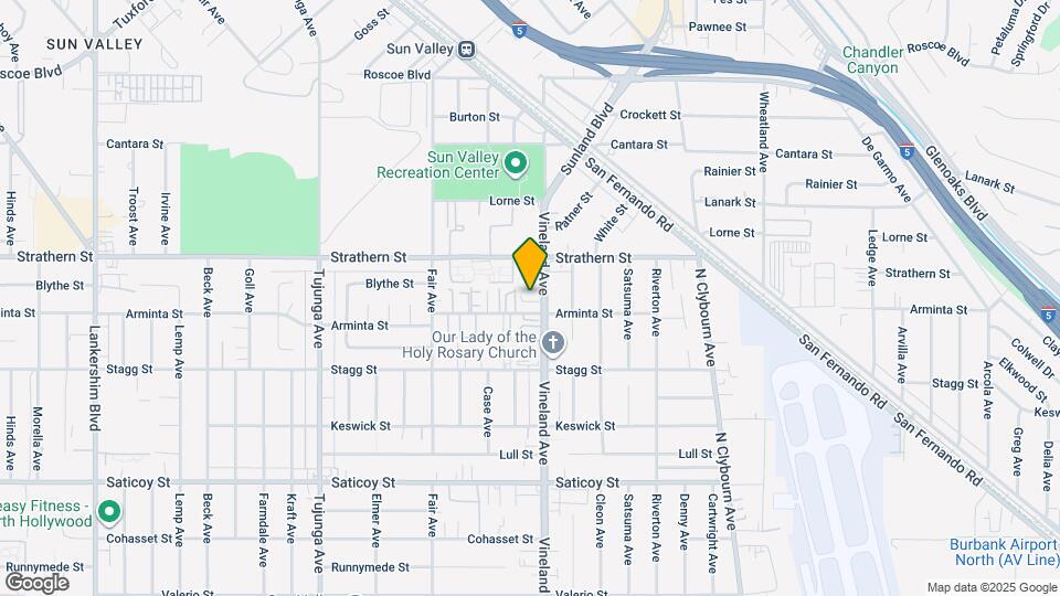 7915 Vineland Ave Map and Location Details