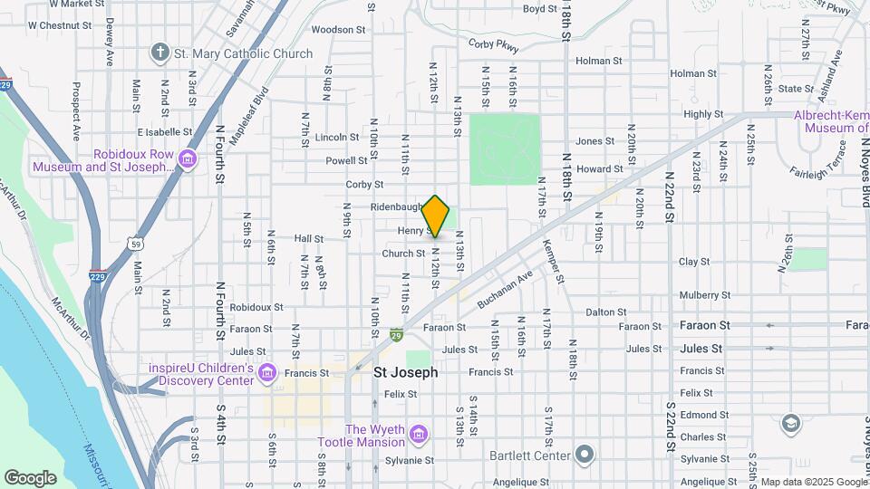 704 N 12th St Map and Location Details