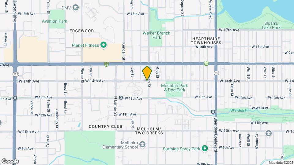 1395 Harlan St Map and Location Details
