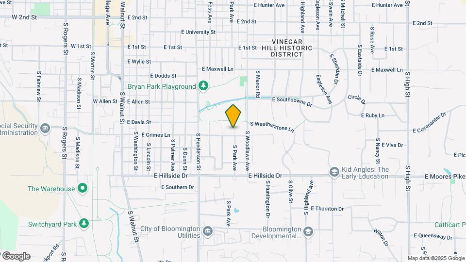 1110 S Park Ave Map and Location Details