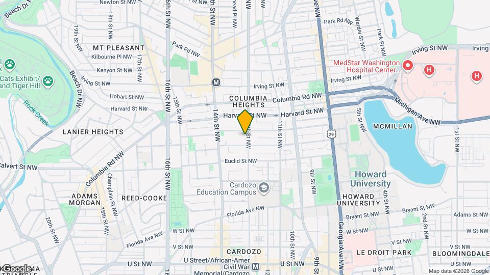 2720 13th St NW, Unit 2720 13th Street NW Basement Map and Location Details