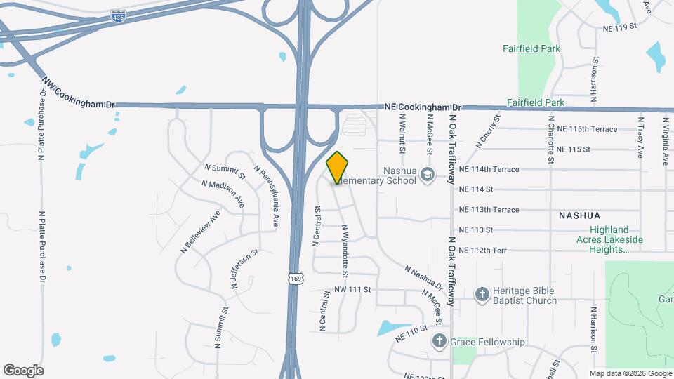 11409 N Wyandotte St Map and Location Details