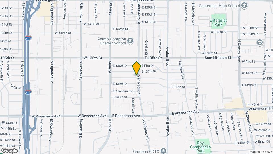 13719 San Pedro St Map and Location Details