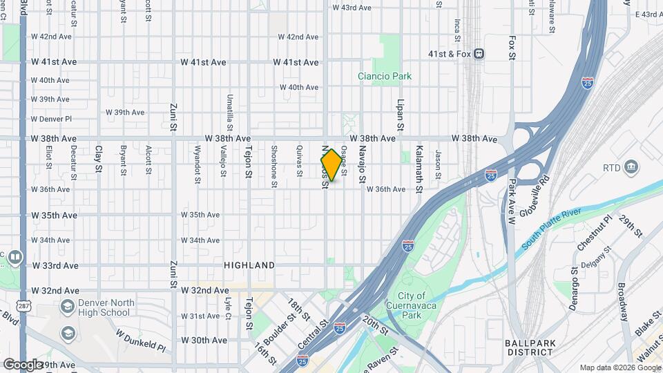 3606 N Pecos St Map and Location Details