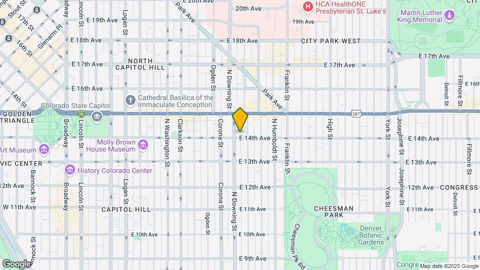 1217 E 14th Ave Map and Location Details