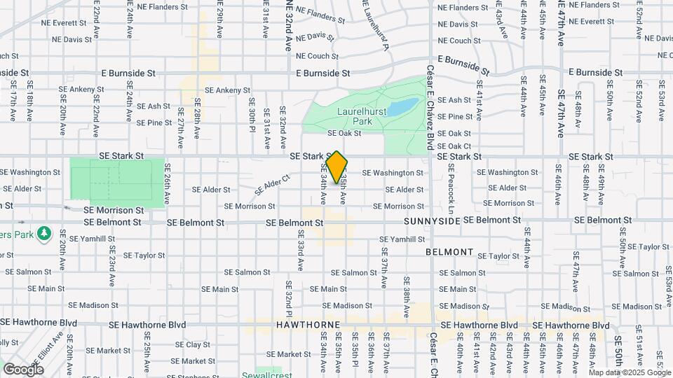 3437 SE Alder St Map and Location Details