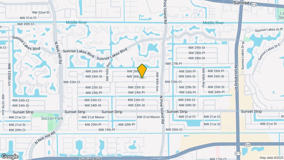 9111 NW 25th Ct Map and Location Details