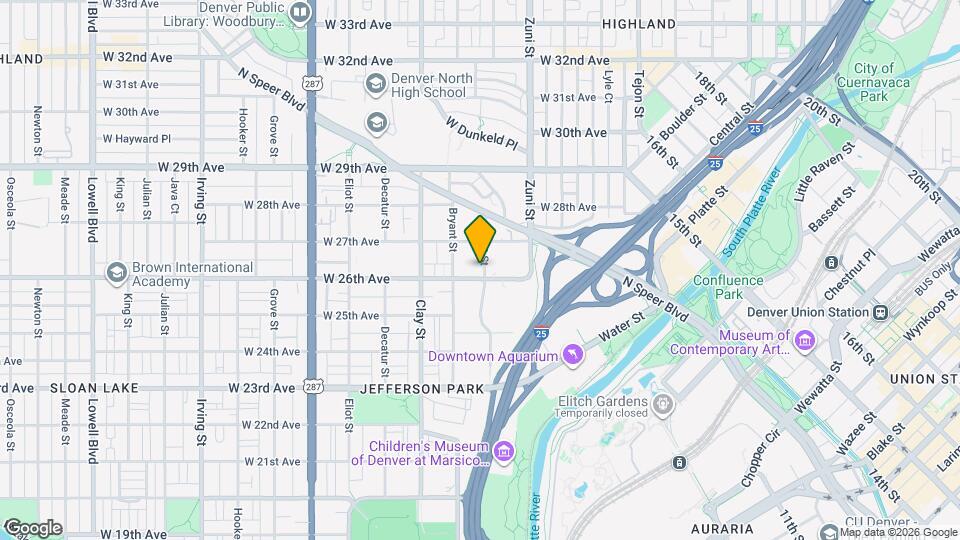 2501 W 26th Ave Map and Location Details