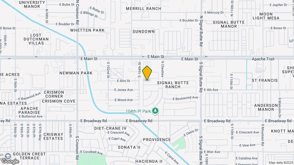 10434 E Azalea Ave Map and Location Details