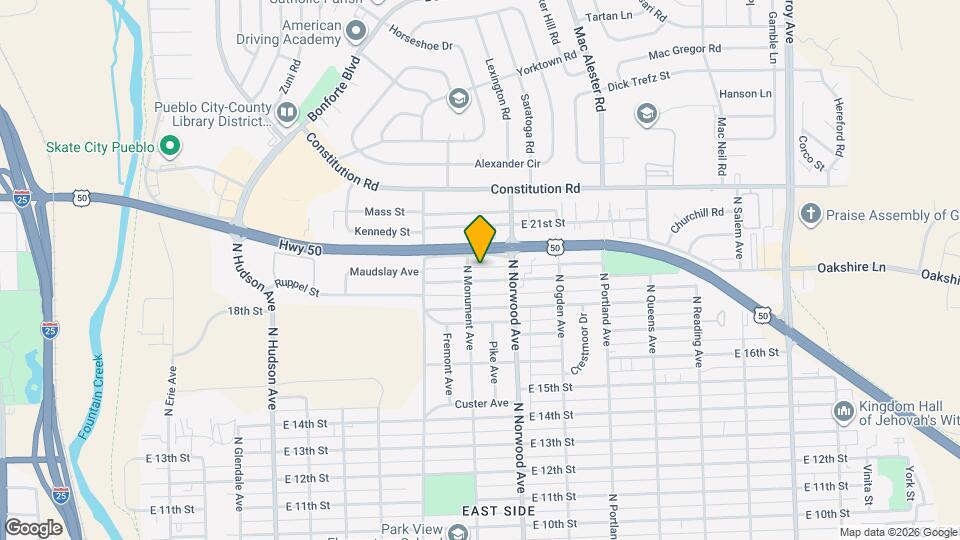 1405 E 19th St Map and Location Details