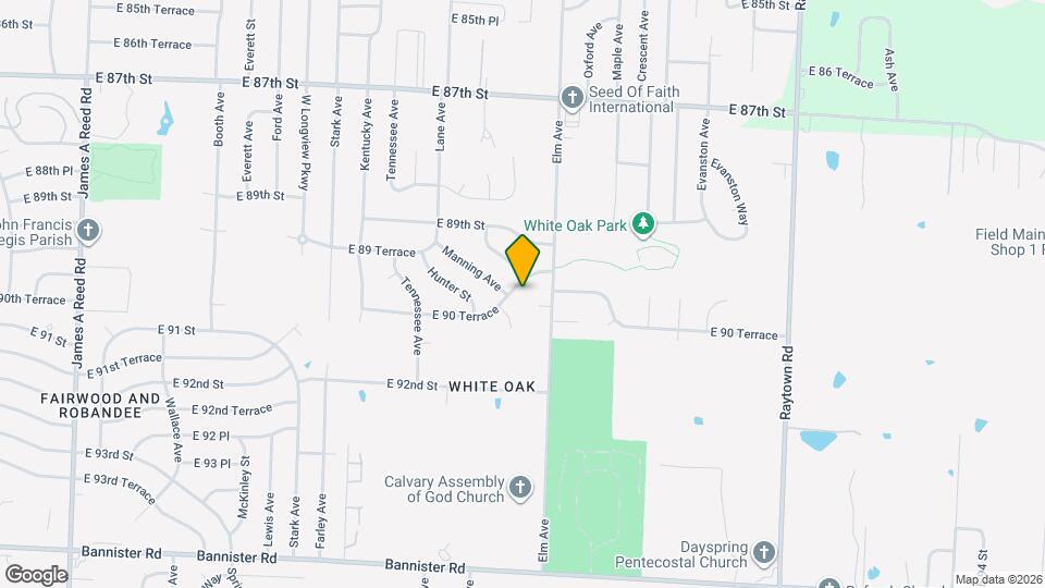 9133 E 90 Terrace Map and Location Details