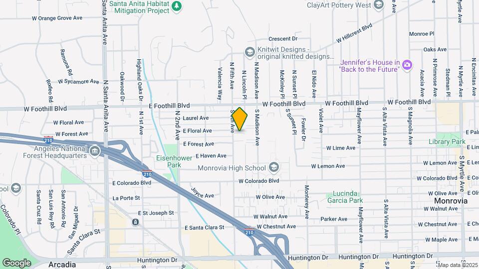 222 S 5th Ave Mapa y Detalles de la Ubicación