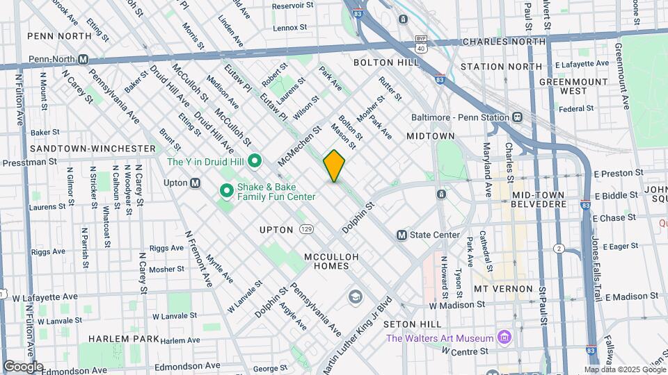 1312 Eutaw Pl Map and Location Details