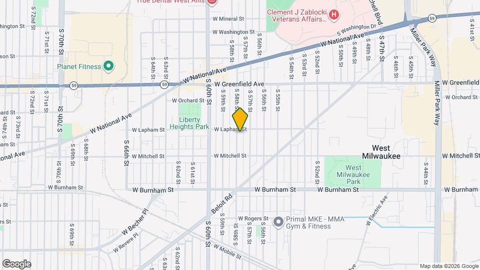 1614 S 58th St, Unit 1614 Map and Location Details