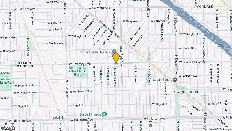 2749 N Monticello Ave Map and Location Details
