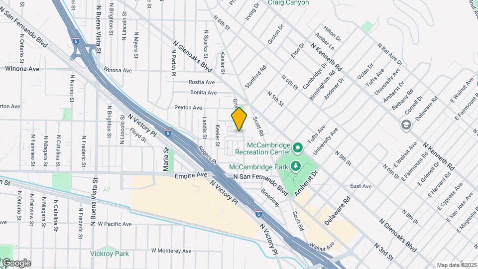 1725 Grismer Ave Mapa y Detalles de la Ubicación