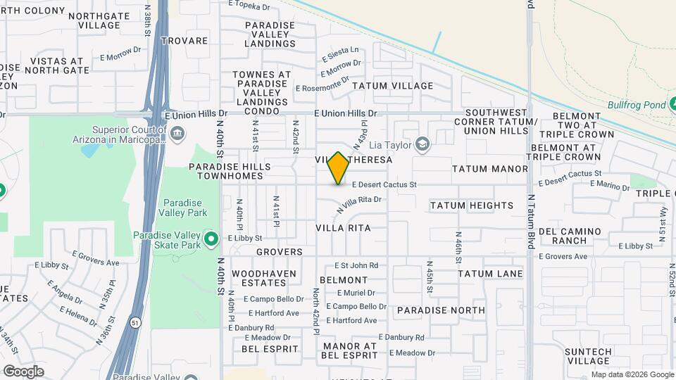 4257 E Desert Cactus St Mapa y Detalles de la Ubicación