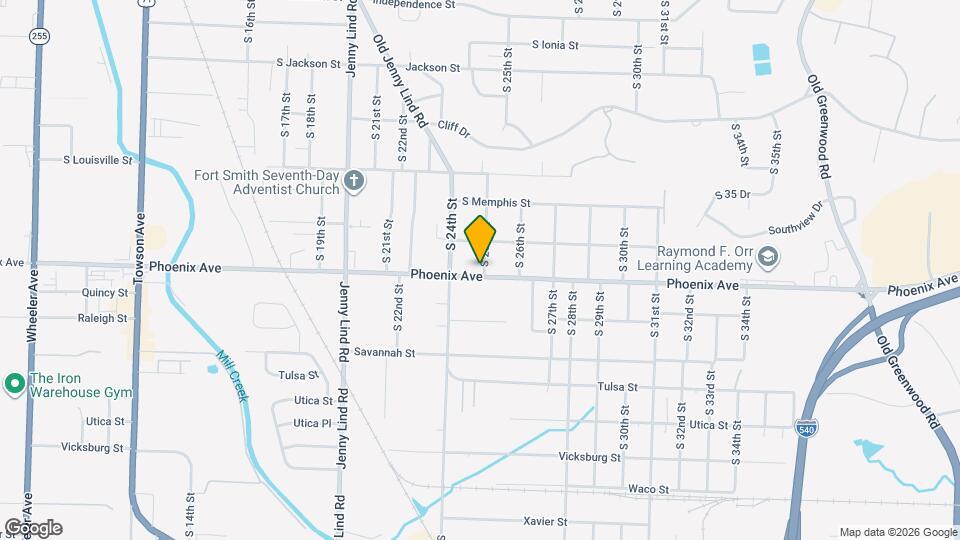 2423 Phoenix Ave Map and Location Details