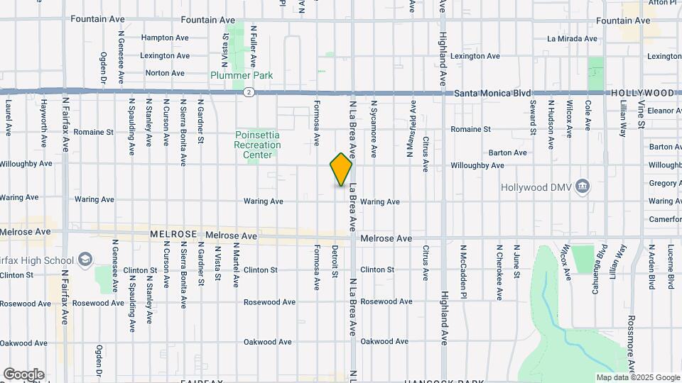 818 N Detroit St Map and Location Details
