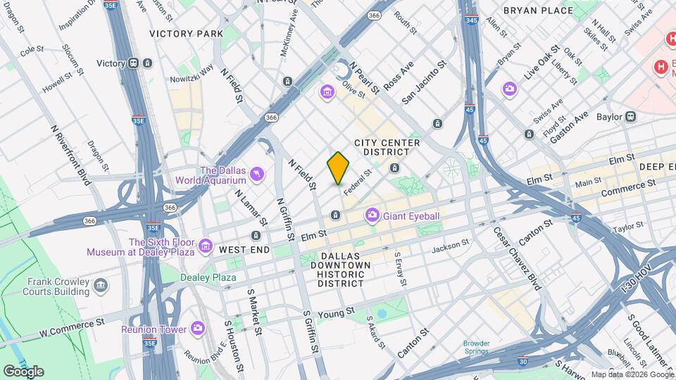 411 N Akard St Mapa y Detalles de la Ubicación