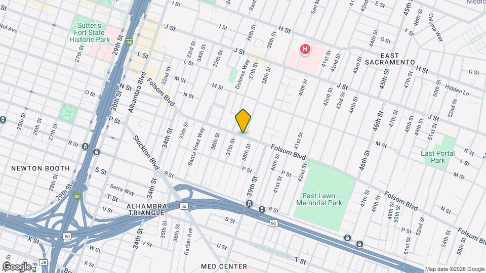 3716 Folsom Blvd Map and Location Details