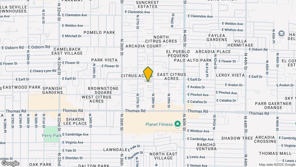 3038 N 38th St Map and Location Details