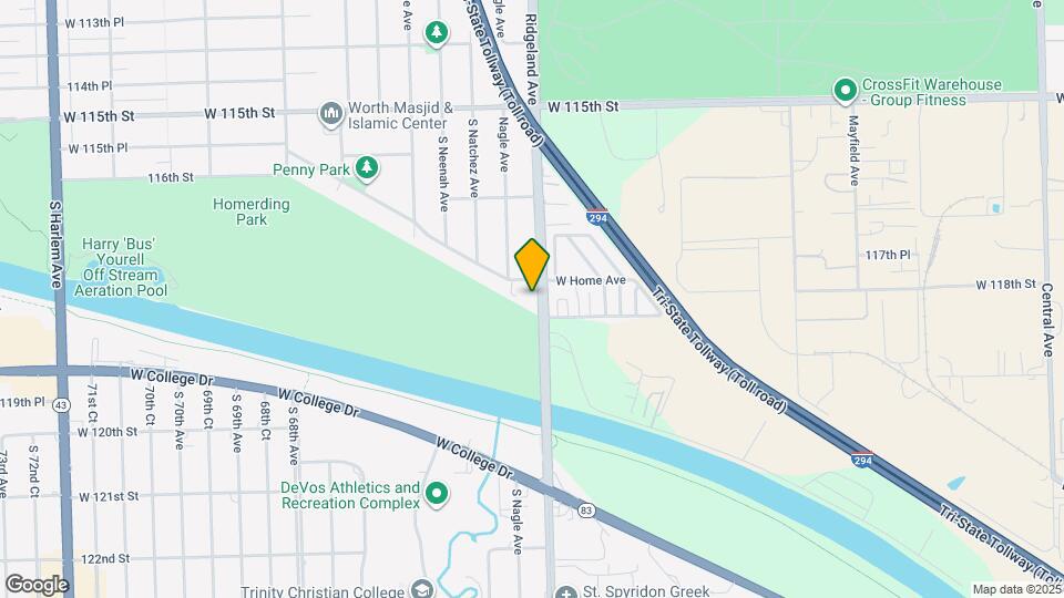 11760 S Ridgeland Ave Map and Location Details