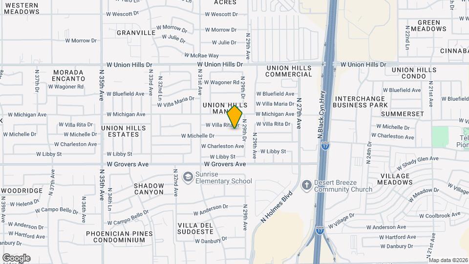 2936 W Michelle Dr Map and Location Details