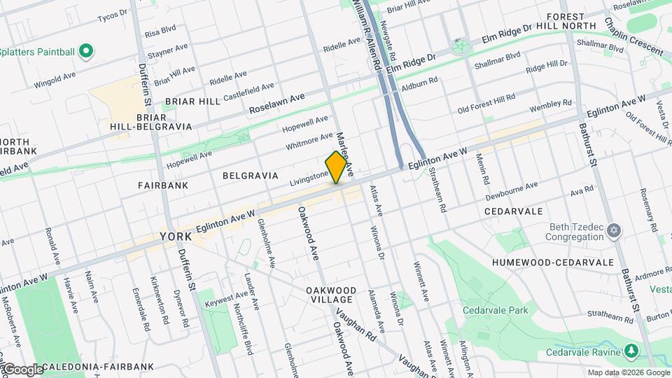 1490 Eglinton Ave W Map and Location Details