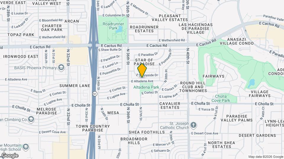 3702 E Altadena Ave Map and Location Details