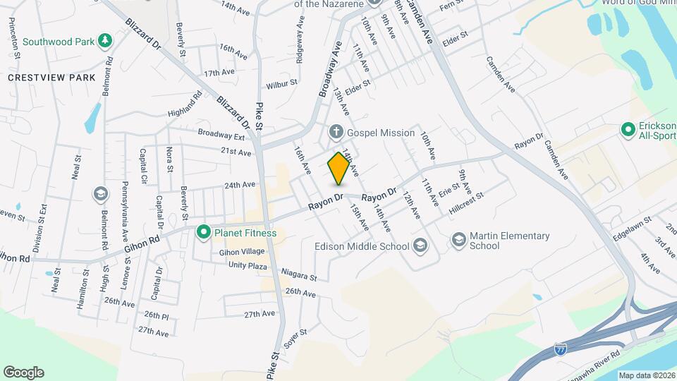 Parkersburg Senior Mapa y Detalles de la Ubicación
