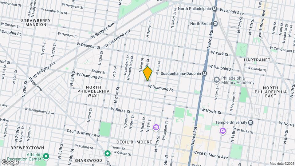 1827 W Diamond St Map and Location Details