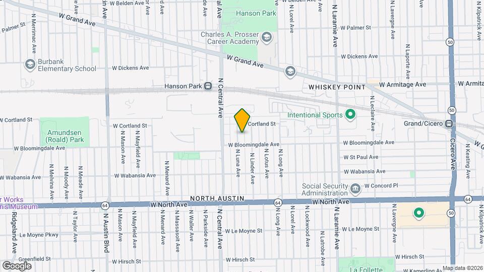 1817 N Luna Ave, Unit Garden Map and Location Details