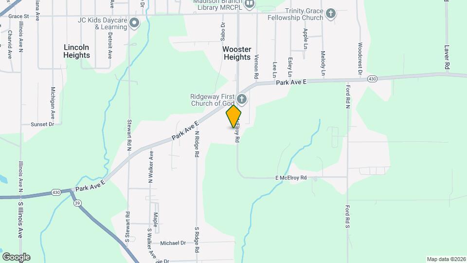 167 N McElroy Rd Map and Location Details