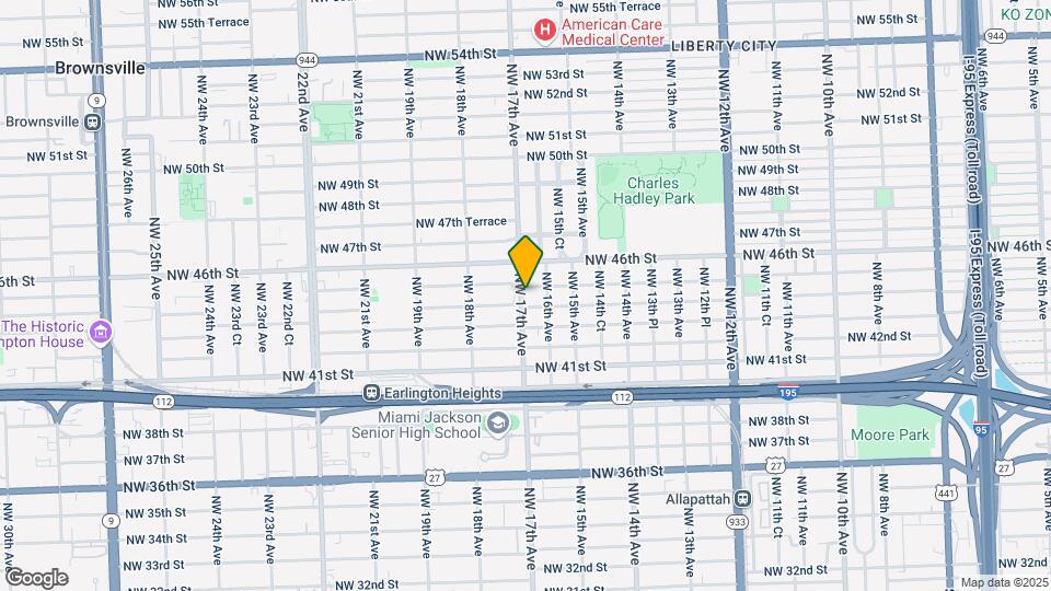 4419 NW 17th Ave Map and Location Details