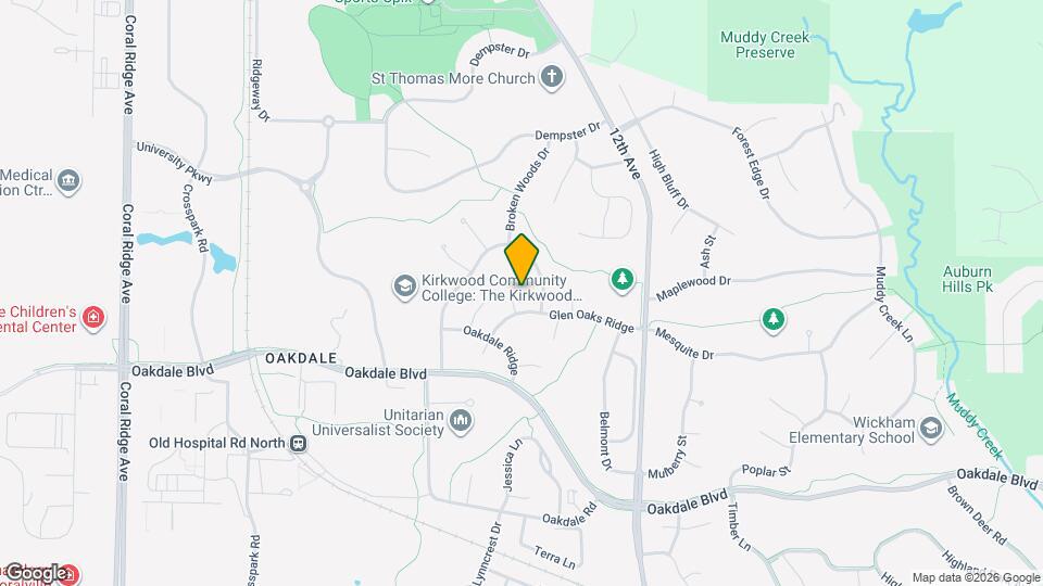 2103 Glen Oaks Knl Mapa y Detalles de la Ubicación