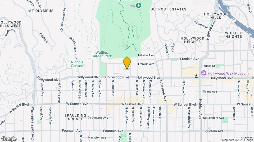 1725 Camino Palmero St, Los Angeles, CA 90046 Map and Location Details