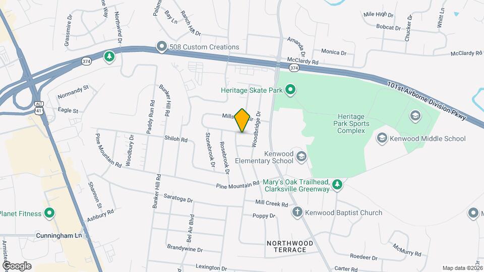 206 Millstone Cir Map and Location Details