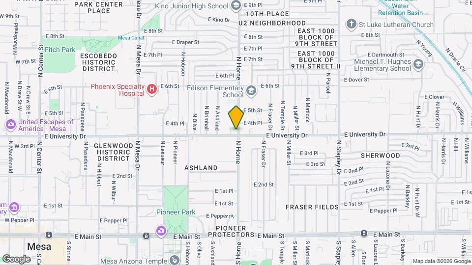 756 E University Dr Map and Location Details