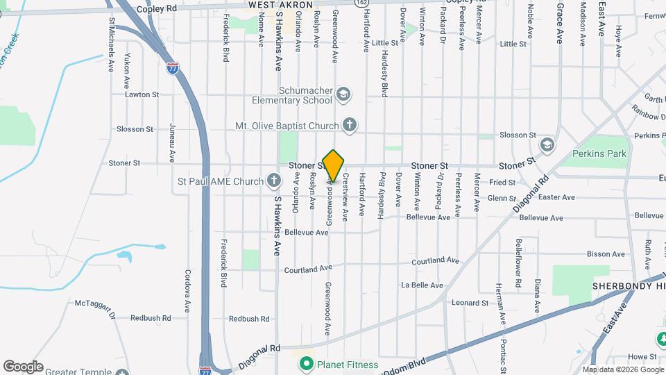 1163 Greenwood Ave Map and Location Details
