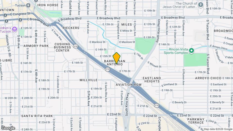 619 S Highland Ave Map and Location Details