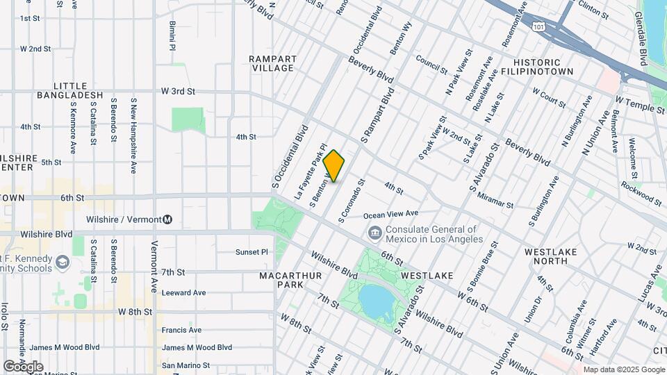 431 S Rampart Blvd Map and Location Details