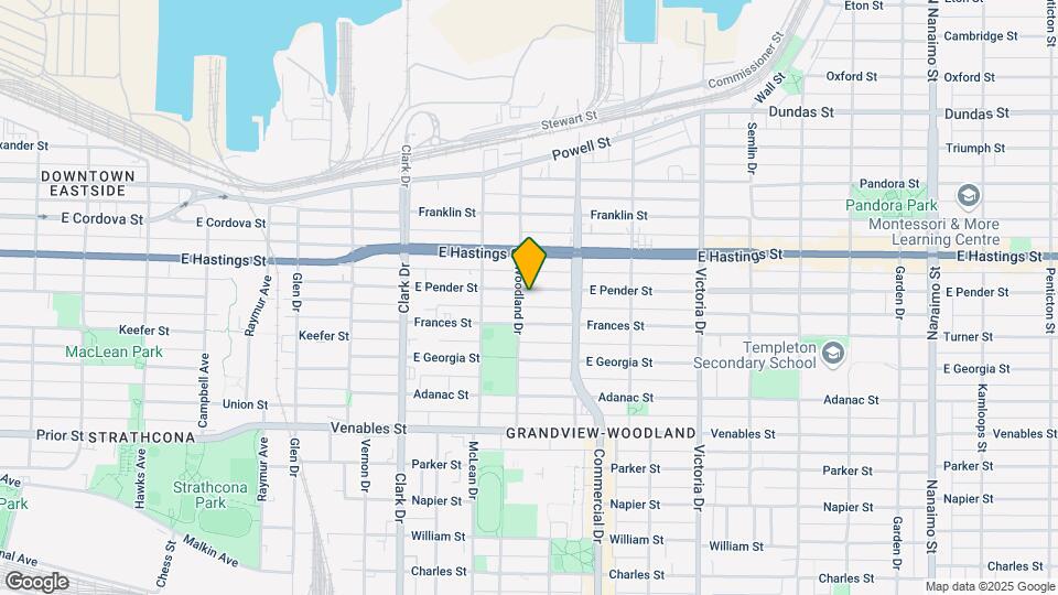 1620 Pender St E Map and Location Details
