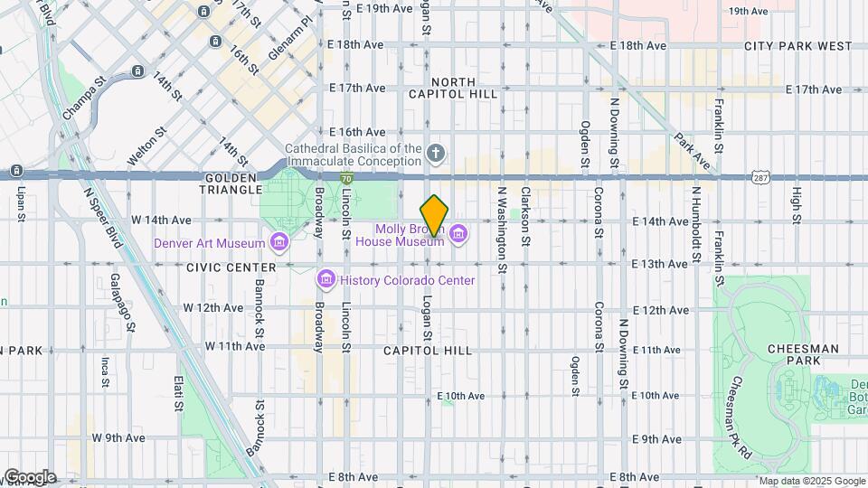 1336 Logan St Map and Location Details