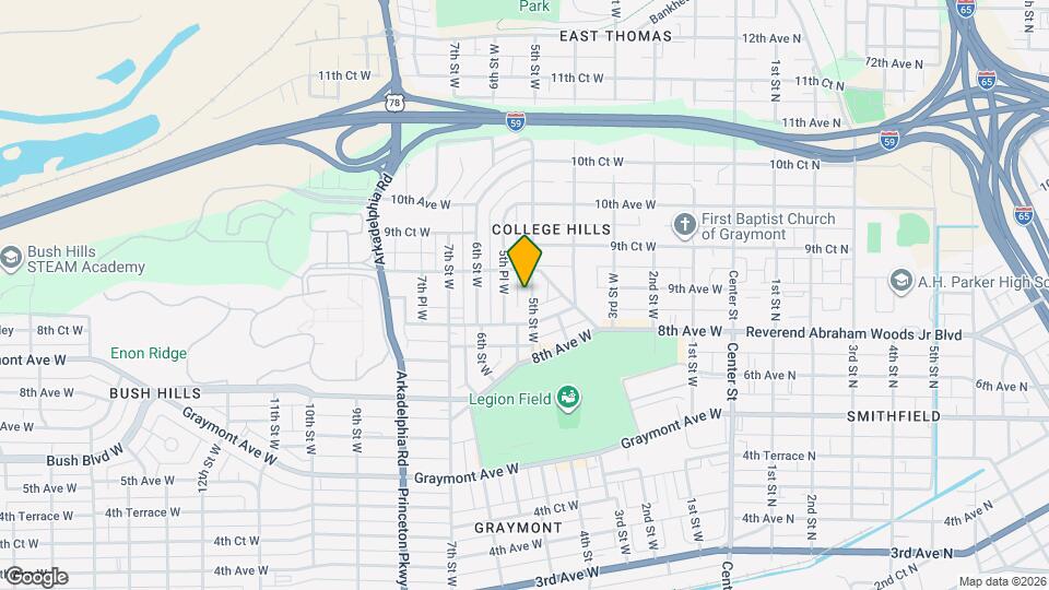 854 5th St W Map and Location Details