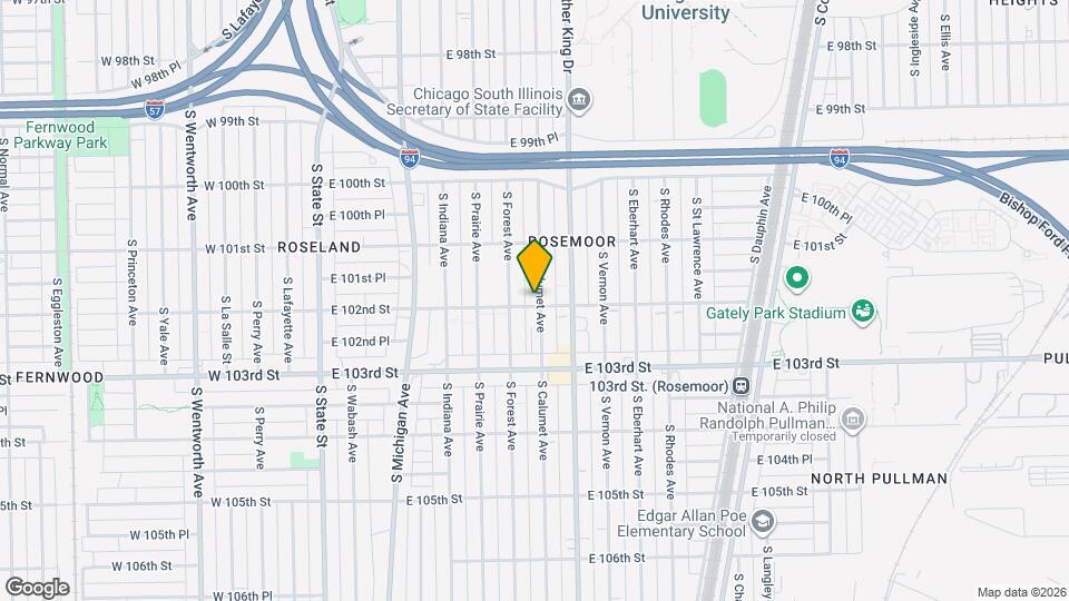 10154 S Calumet Ave Mapa y Detalles de la Ubicación