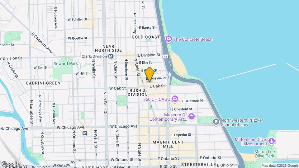 40 East Oak Map and Location Details