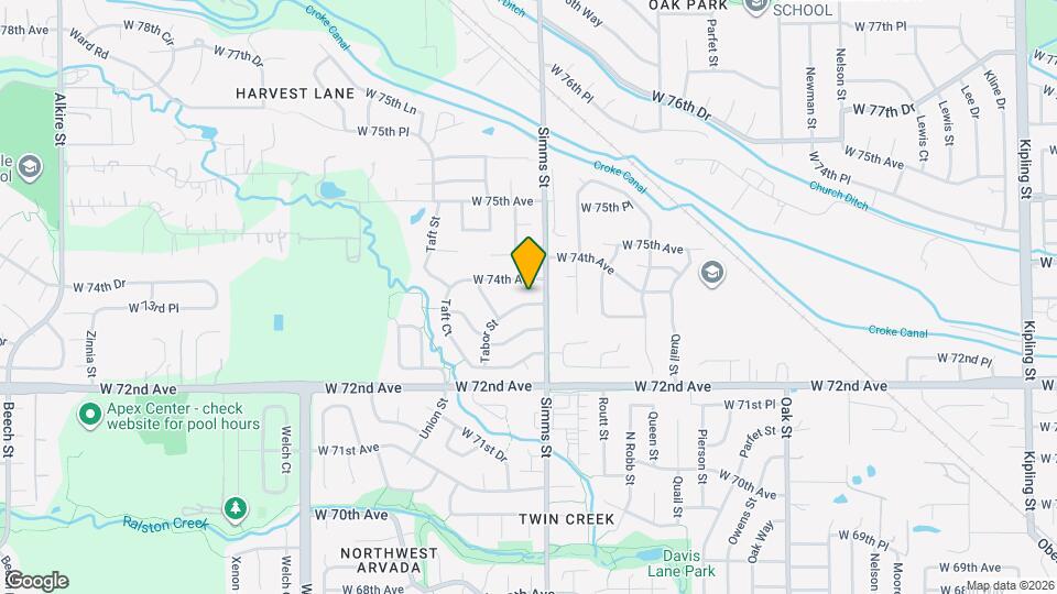 11645 W 73rd Pl Map and Location Details