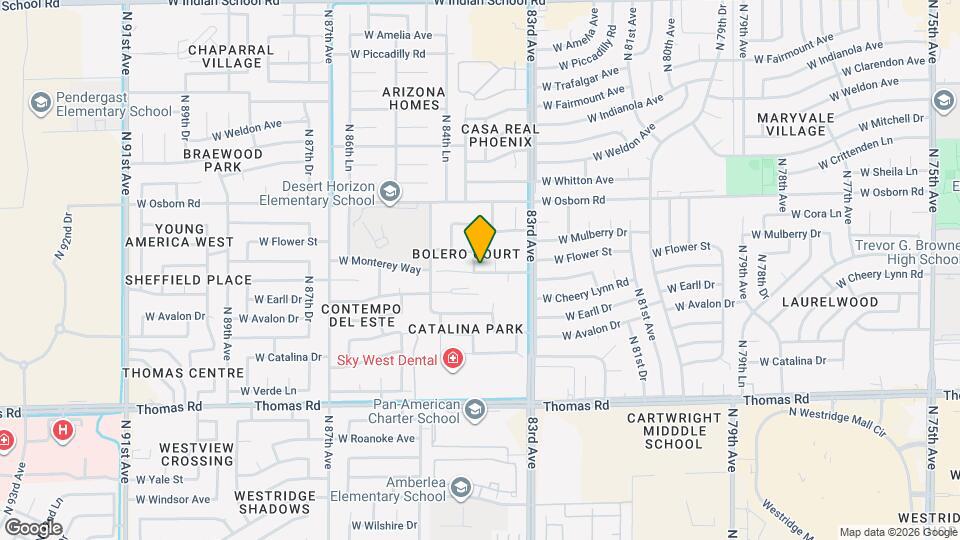 8418 W Monterey Way Mapa y Detalles de la Ubicación
